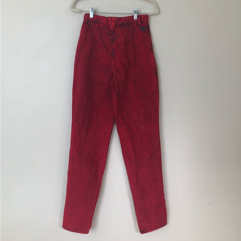 Vintage 1980’s Wrangler Acid Washed Western Jeans - Picture 4 of 10